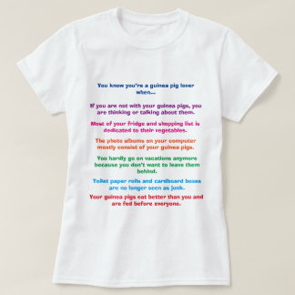 Camisa divertida del conejillo de Indias