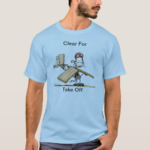 Camisa divertida del dibujo animado de la aviación