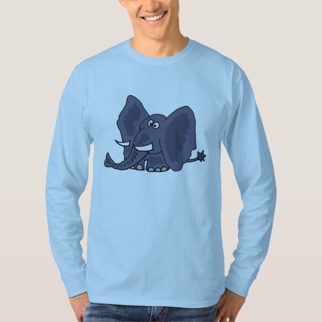 Camisa divertida del dibujo animado del elefante (Anverso)