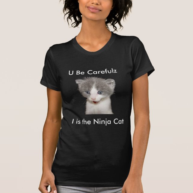 Camisa divertida del gato de Ninja (Anverso)