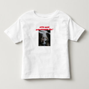 Camisa divertida del gato del niño (texto rojo)