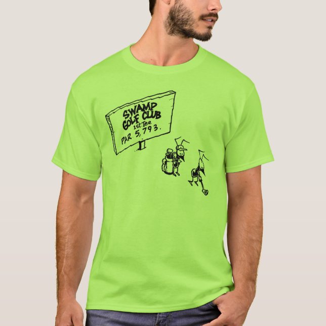 Camisa divertida del golf del dibujo animado (Anverso)