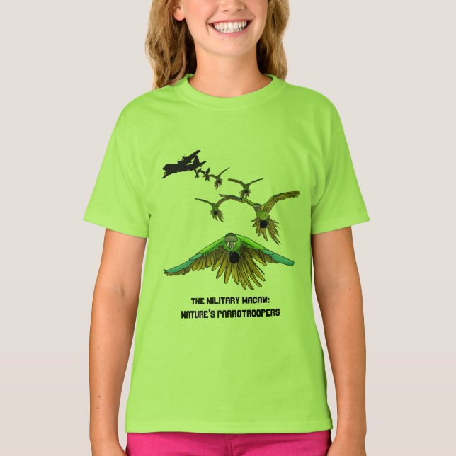 Camisa divertida del Macaw de Parrotrooper del (Anverso)