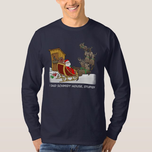 Camisa divertida del navidad de la casa de Schmidt (Anverso)
