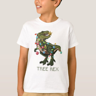 Camisa divertida del navidad del dinosaurio