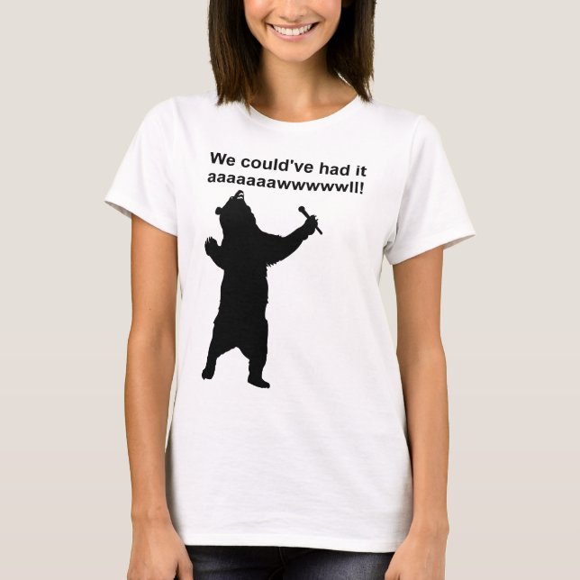 Camisa Divertida del Oso Cantante (Anverso)
