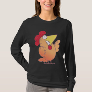 Camisa divertida del pollo de la camiseta el LOL