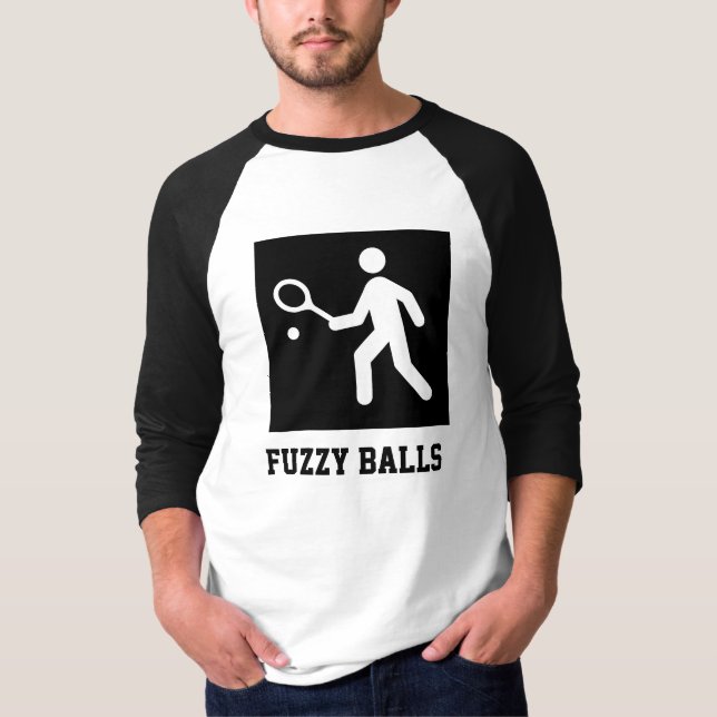 Camisa divertida del tenis borroso de las bolas (Anverso)