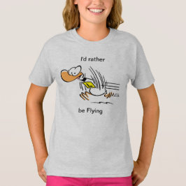 Camisa divertida del vuelo del pato del tilín