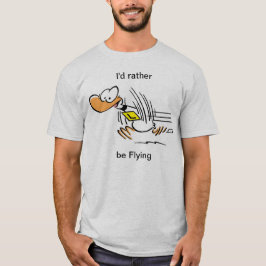 Camisa divertida del vuelo del pato del tilín