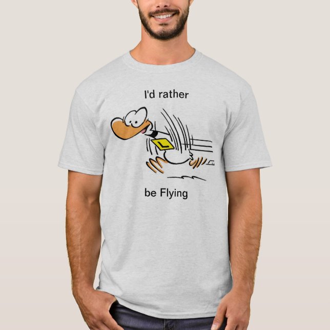 Camisa divertida del vuelo del pato del tilín (Anverso)