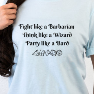 Camisa DnD - Baraja del asistente para bárbaros