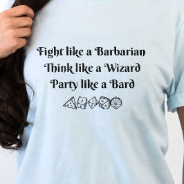 Camisa DnD - Baraja del asistente para bárbaros