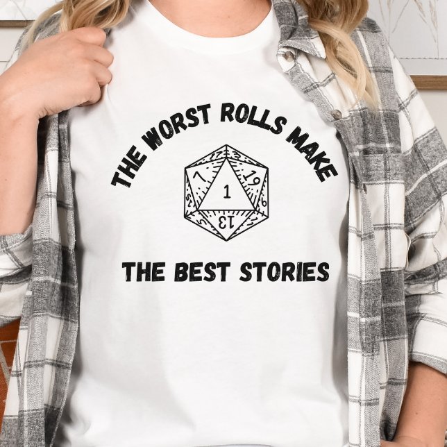 Camisa DnD - Los peores rollos hacen las mejores h (Subido por el creador)