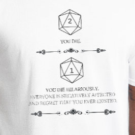 Camisa DnD - No 1 Mueres Graciosamente