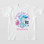 Camisa Dolphin Birthday Party<br><div class="desc">Celebrar el cumpleaños con esta camiseta especial,  diseño especial y personalizado</div>