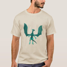 Camisa Dragon verde azulada