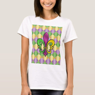 Camisa elegante de Mardi Gras con diseño de Fleur 