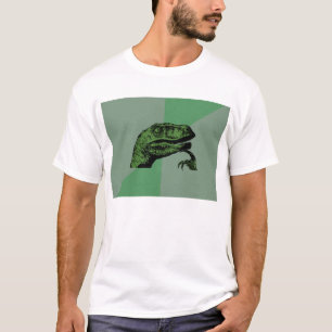 Camisa en blanco de Philosoraptor Meme - luz