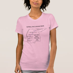 Camisa en T del mapa de ruta de Natchez