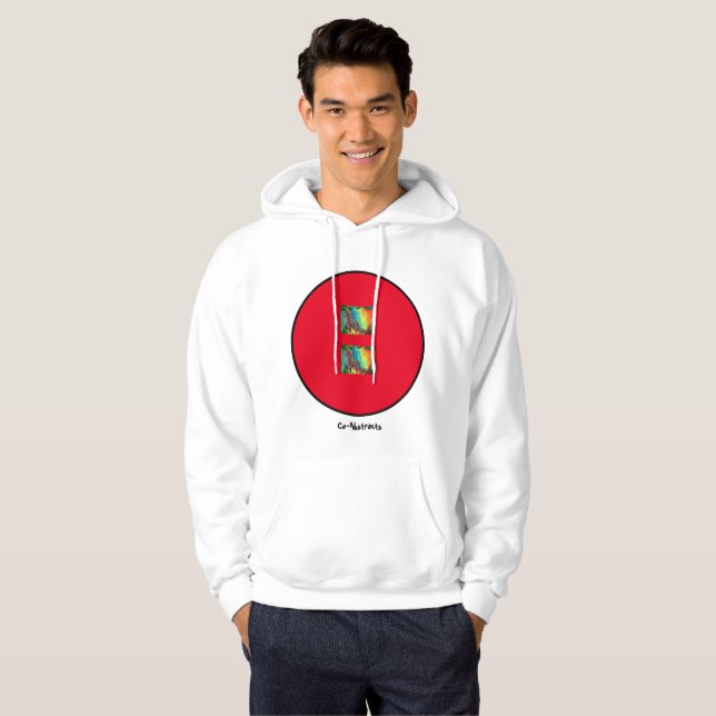 Camisa encapuchada básica "Naranja/Rojo de flujo" (Anverso completo)