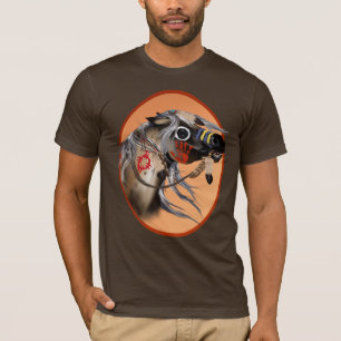 Camisa enmarcada del caballo de guerra