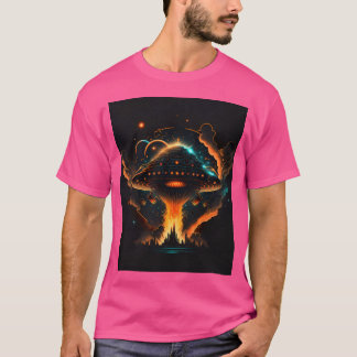 Camisa espacial Ufo Retro Abducción City Alien Sci