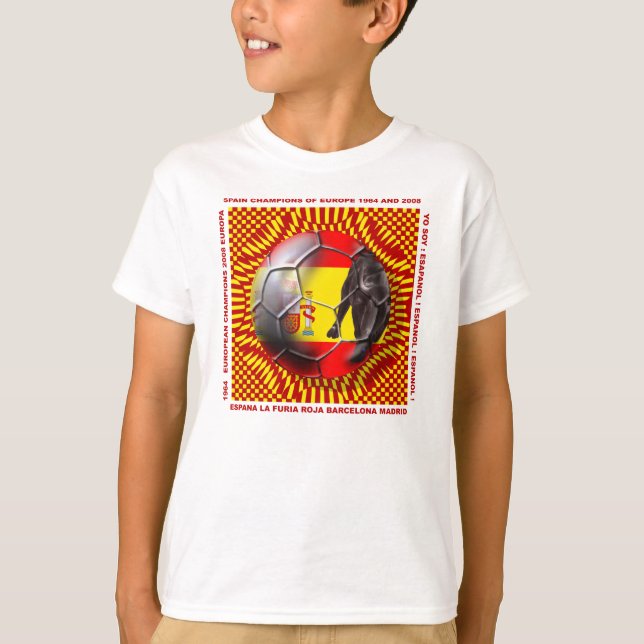 Camisa española de los ganadores del futbol del (Anverso)