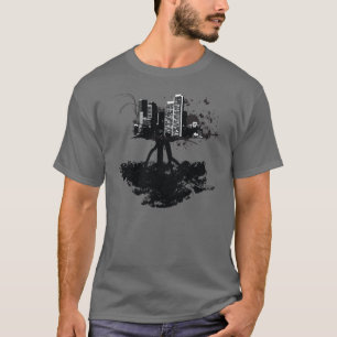 Camisa estelar de la ciudad del árbol de la tinta