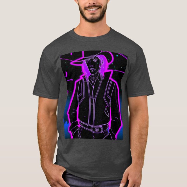 Camisa estética gótica synthwave vaquera gótica (Anverso)