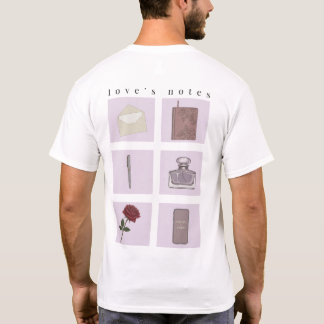 Camisa estética romántica de notas de amor