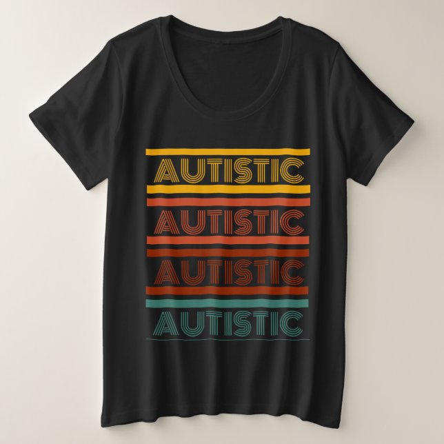 Camisa estilo retro autista (Anverso del diseño)