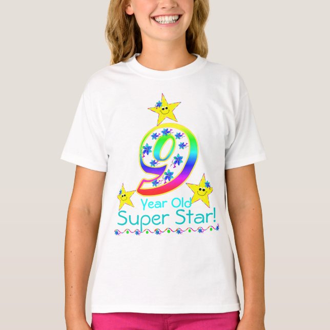 Camisa estupenda año de la estrella de los chicas (Anverso)