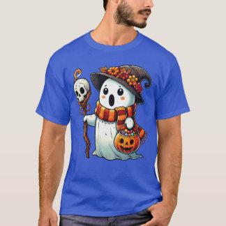 Camisa fantasma de Halloween corta truco o trato f