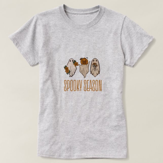 Camisa fantasma de temporada espeluznante para muj (Diseño del anverso)