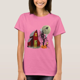 Camisa fantasmagórica de Halloween del granero