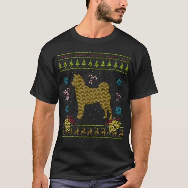 Camisa fea del diseño del suéter del navidad de (Anverso)