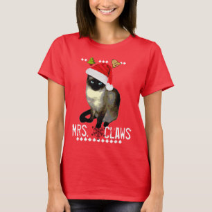 Camisa fea del navidad del gato siamés de "señor