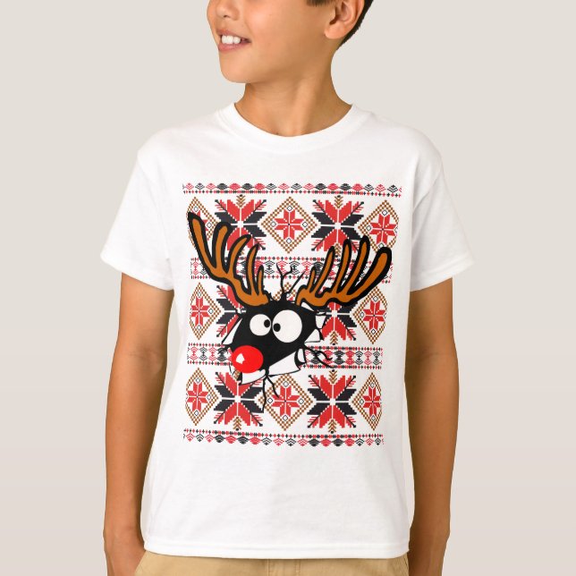 Camisa fea del suéter del navidad que se estrella (Anverso)