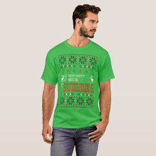 Camisa fea del suéter Niza del navidad travieso de