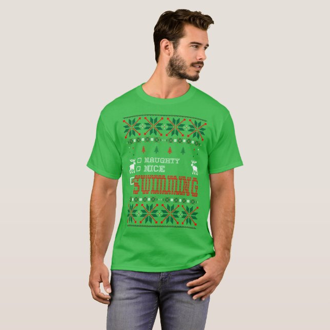 Camisa fea del suéter Niza del navidad travieso de (Anverso completo)