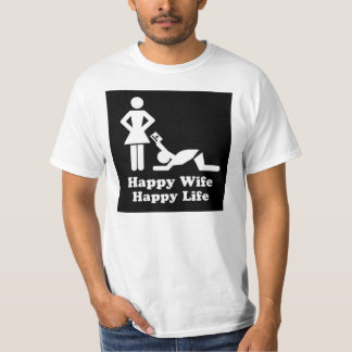Camisa feliz de la vida de la esposa feliz