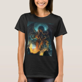 Camisa femenina de diseño clásico Cthulhu de Lovec