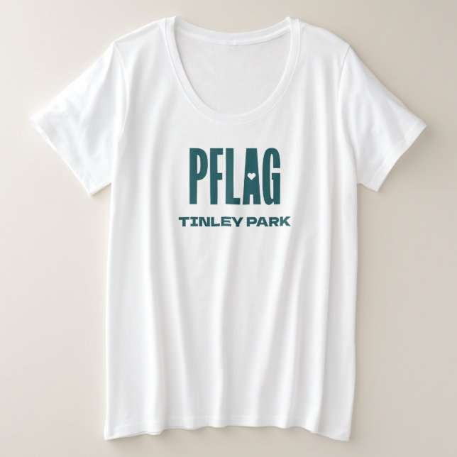 Camisa femenina de tamaño PFLAG Tinley Park Plus (Anverso del diseño)