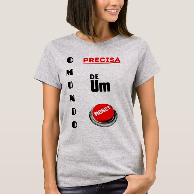 Camisa feminina Mundo Reset (Anverso)