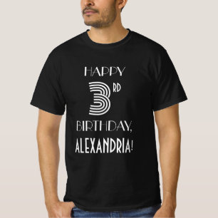 Camisa Fiesta de tercer cumpleaños inspirada en el