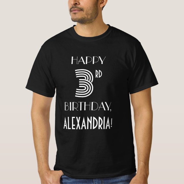 Camisa Fiesta de tercer cumpleaños inspirada en el (Anverso)