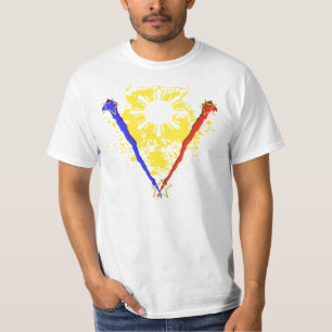 Camisa filipina de la bandera del estilo V