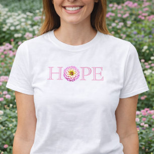 Camisa floral de esperanza cristiana Rosa Zinnia F