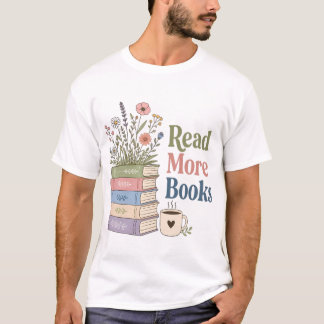 Camisa floral de gusano de libro lindo